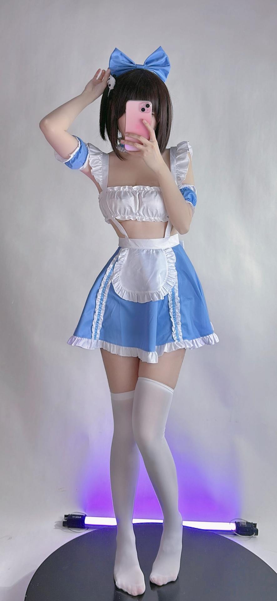miko酱ww蓝白女仆